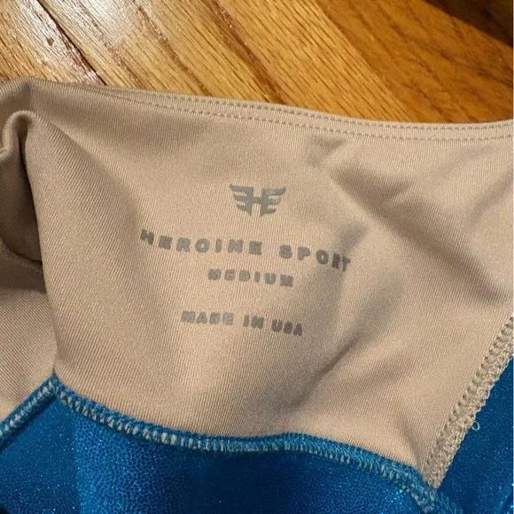 Heroine Sport Blue Shimmer Sports Bra - Picture 3 of 3